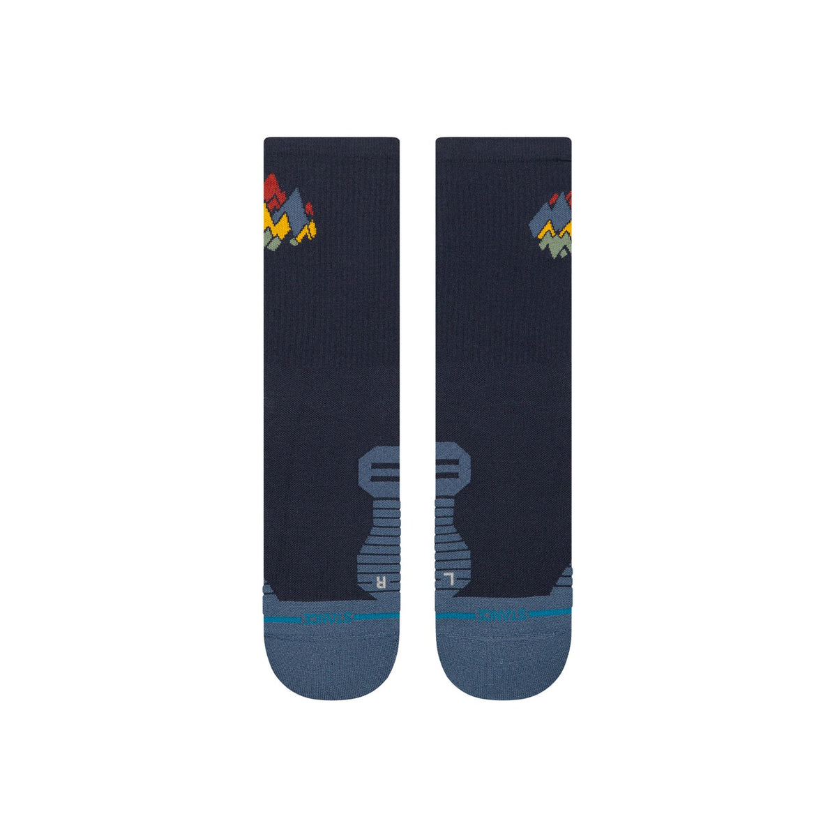 Stance Run Light Crew Peaks Ribbed