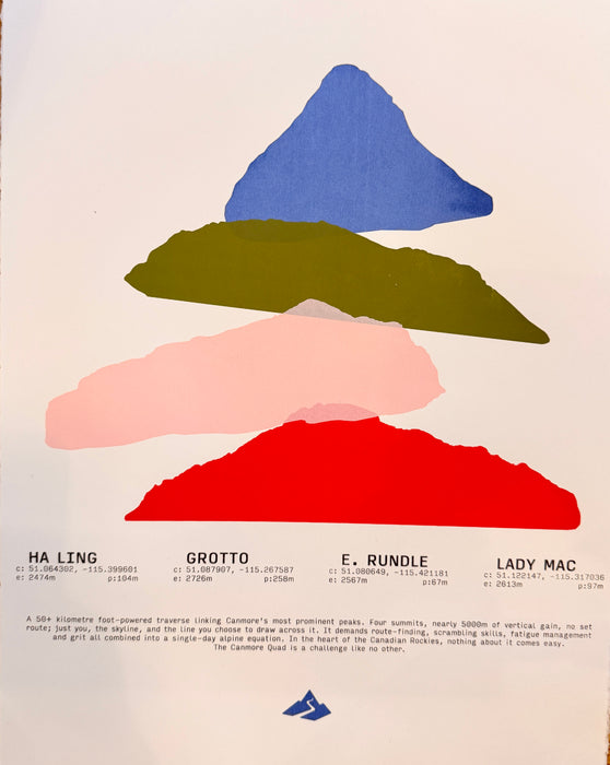 Canmore Quad Route Print by CINIC Studios