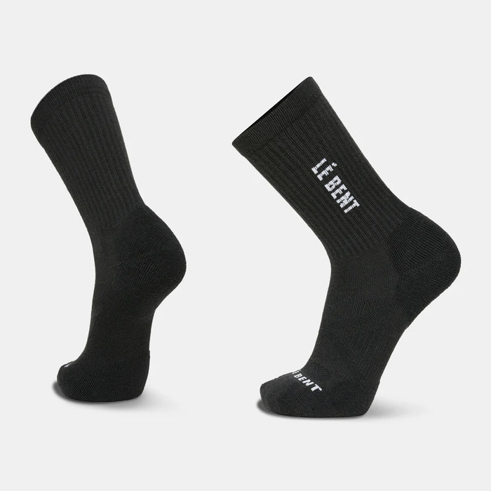 Lé Bent Targeted Cushion Logo 3/4 Crew Ribbed Socks