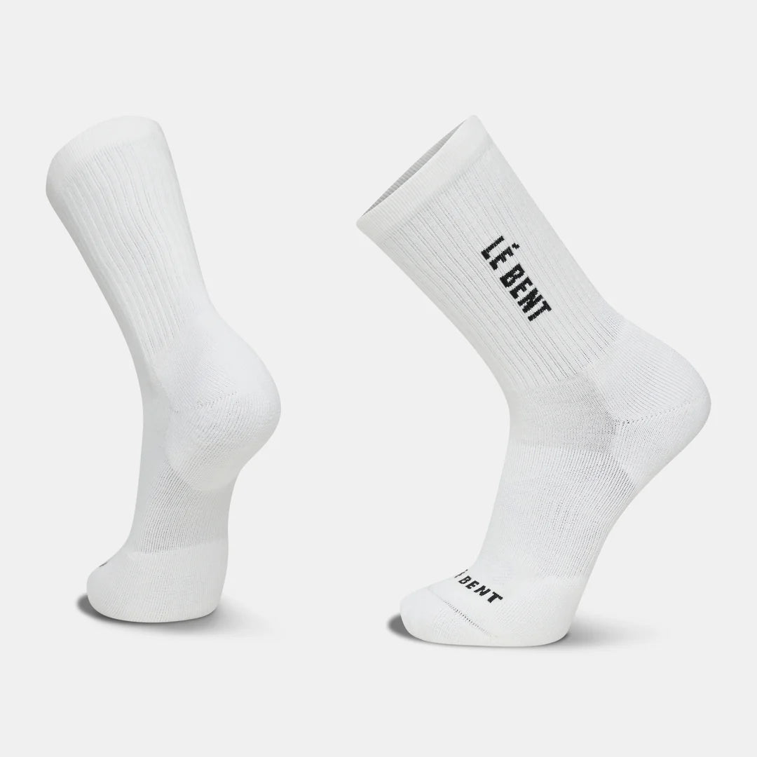 Lé Bent Targeted Cushion Logo 3/4 Crew Ribbed Socks