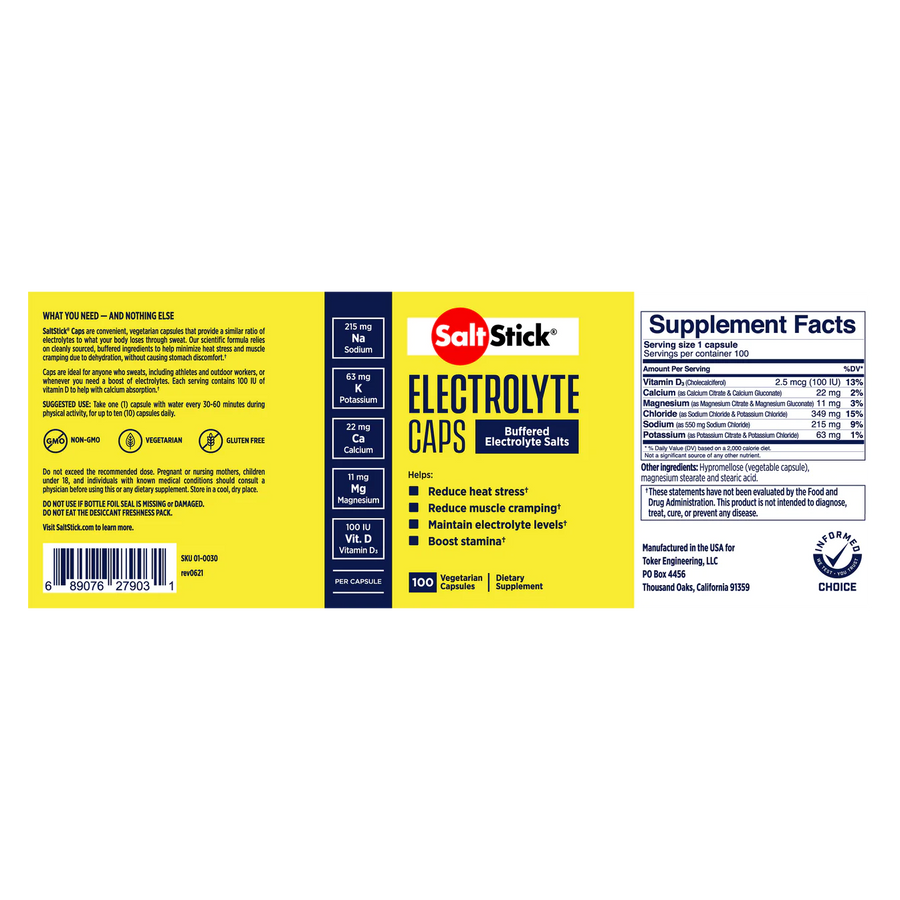 SaltStick Capsules - 100 Unit Bottle