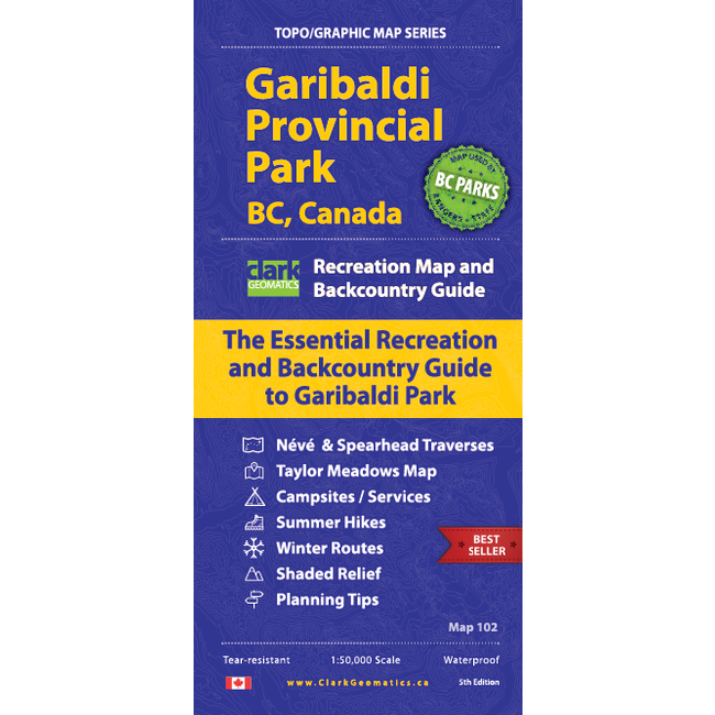 BC Parks: Garibaldi Park Map, 4th Edition Book